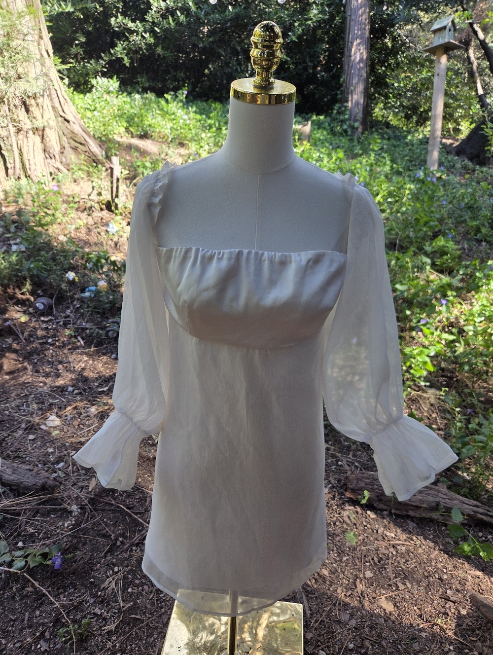 Hello Molly Cream Peasant Cottage Dress